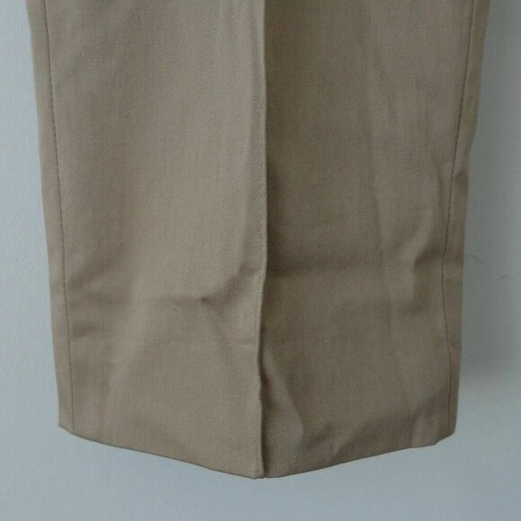 NWT AKRIS Sand Brown Cotton Blend Cropped Frankie Trouser Pants 8 - Picture 3 of 5